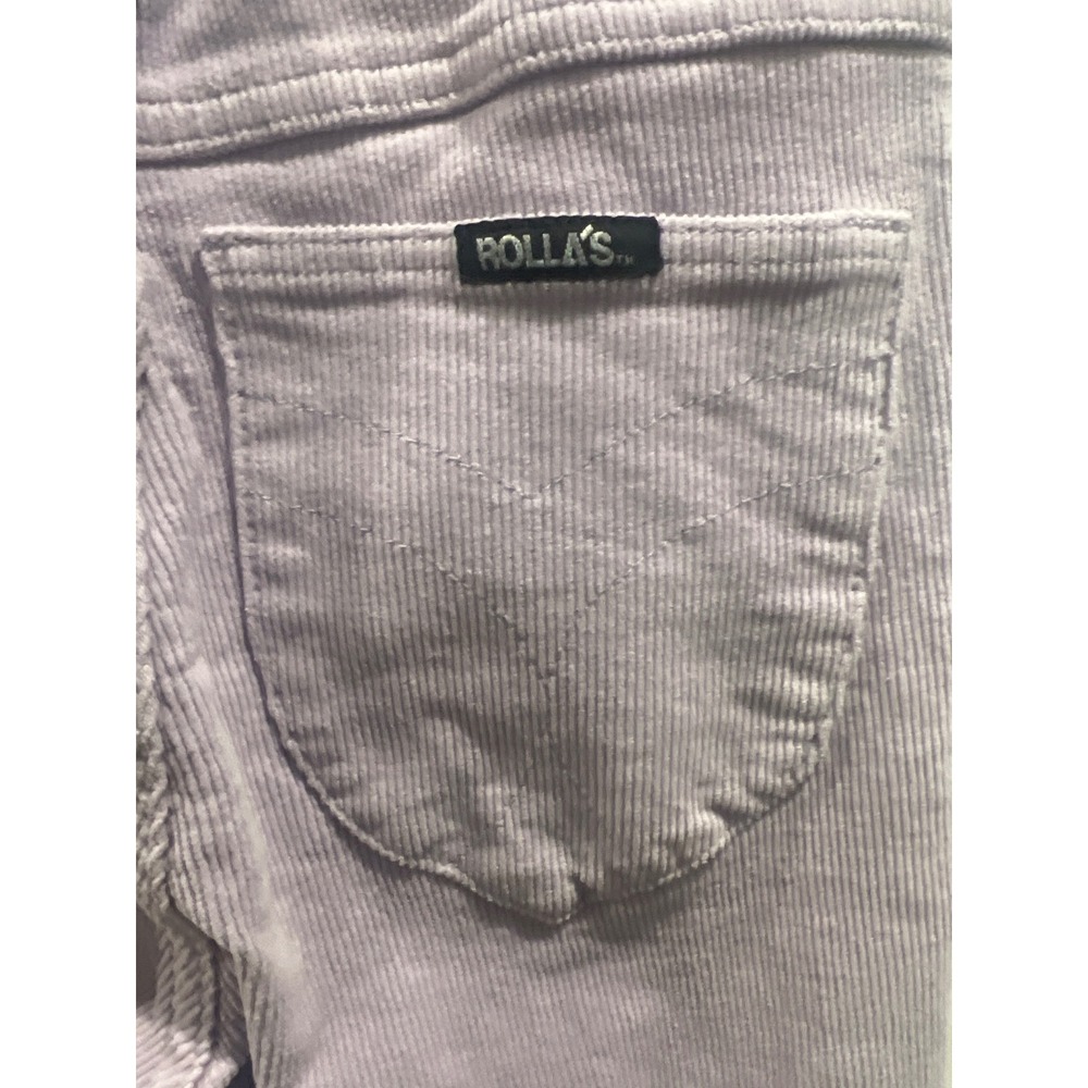 Rollas Eastcoast Flare Corduroy High Rise Pants Lavender Purple 24 14318 - Picture 4 of 8